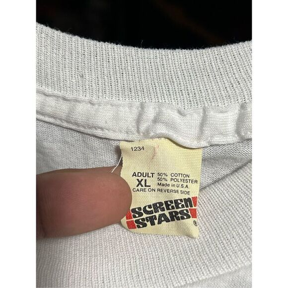 Vintage 80s Dual Brand Use Promo Tee - Picture 4 of 6